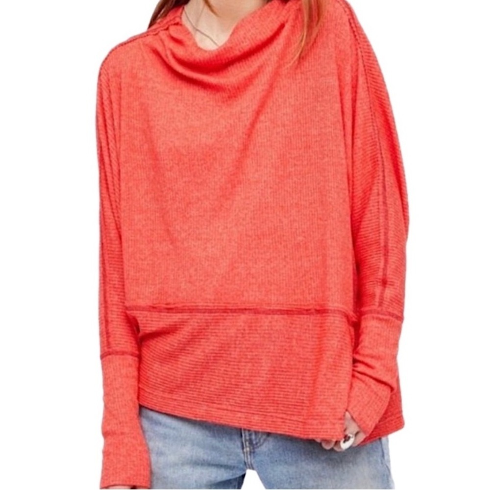 We The Free Cherry Oversized Ribbed Londontown Thermal Size Small